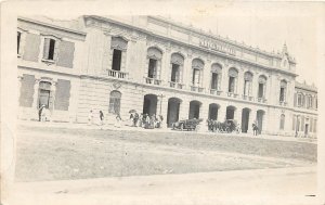 H71/ Foreign Postcard Teotihuacan Mexico RPPC c1910 Railroad Depot 105