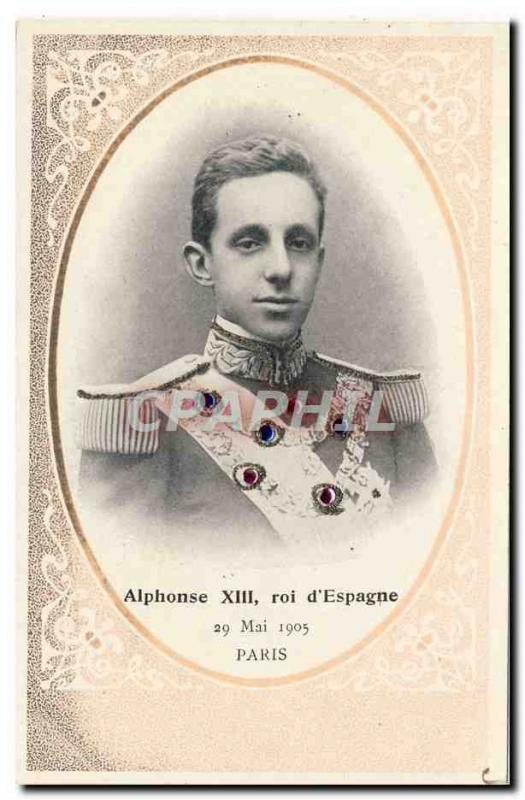 Old Postcard King Alfonso XIII of 39Espagne & # May 29, 1905 Paris