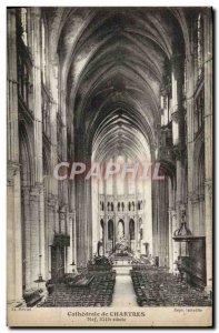 Old Postcard Cathedral Chartres Nave