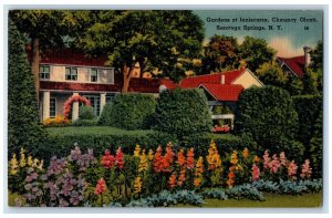 1940 Gardens At Inniscarra Chauncy Olcott Saratoga Springs New York NY Postcard