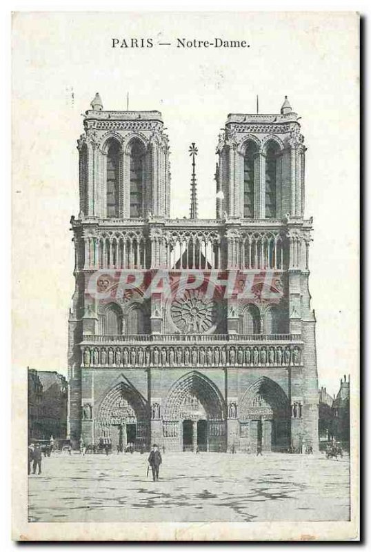 Old Postcard Paris Notre Dame