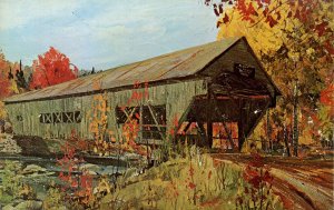 NH - Albany. Covered Bridge.  Artist: Loran Percy