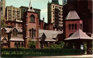 Little Church Around Corner Transfiguration New York City NYC NY Postcard VTG 