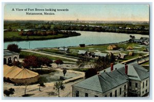 c1910 A View of Fort Brown Looking Towards Matamoros Tamaulipas Mexico Postcard