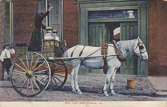 Louisiana New Orleans Milk Cart