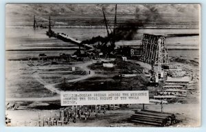 RPPC MONTANA ~  MILLION DOLLAR BRIDGE over MISSOURI RIVER c1930s Postcard