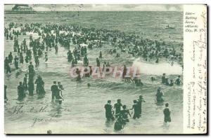 Old Postcard Bathing Scene Atlantic City N J