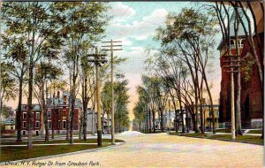 Postcard STREET SCENE Utica New York NY AO0286