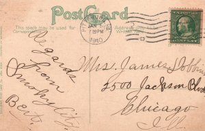 Vintage Postcard 1910 View of New Carnegie Library Pittsburg Pennsylvania PA