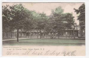 St Charles Hotel Sylvan Beach New York 1907 postcard