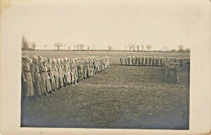 WWI France Soldiers Carte Postale #14 Soldiers At Attention Real Photo Postcard