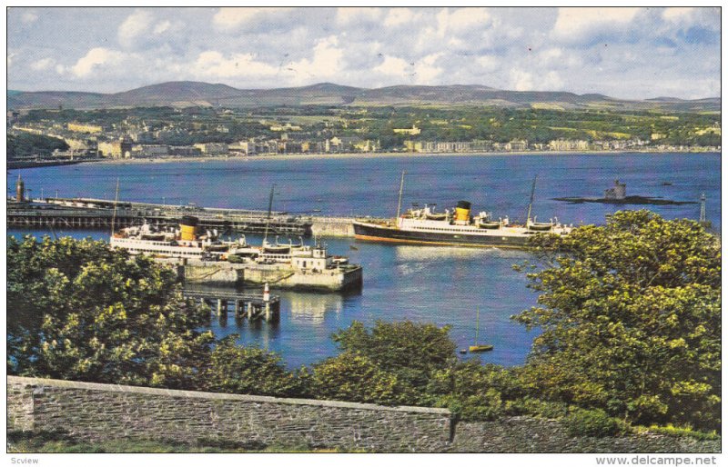 The Bay, DOUGLAS, Isle of Man, United Kingdom, Steamer Ocean Liner Ships, PU-...