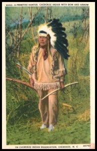 A Primitive Hunter, on Cherokee Indian Reservation, Cherokee, NC