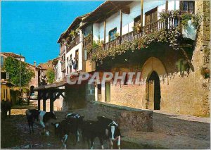 Postcard Modern Santillana del Mar Santander Street tipical