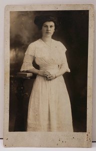 RPPC Bellefonte Pennsylvania Woman 1913 to Ruth from Leona Postcard D18