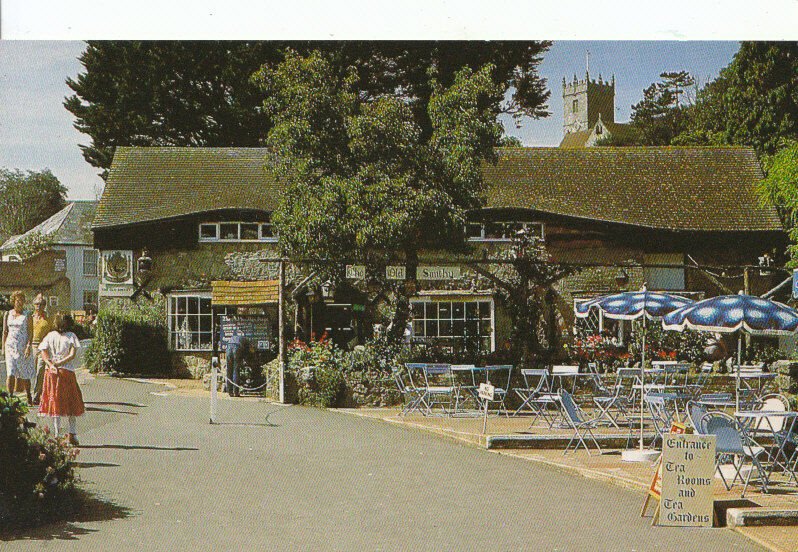 Isle of Wight Postcard - The Old Smithy with Godshill Church - Ref 3170A