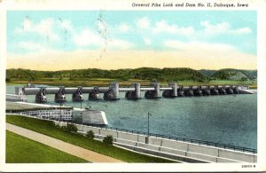 Iowa Dubuque General Pike Lock and Dam No II 1952