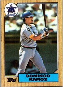 1987 Topps Baseball Card Domingo Ramos Seattle Mariners sk3342