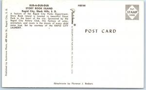 RAPID CITY, South Dakota SD   Rub-A-Dub-Dub STORY BOOK ISLAND  c1960s  Postcard