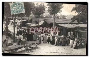 Old Postcard Charenton Le march TOP