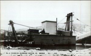 Canadian Klondike Mining Co Dredge 1909 - c1950s-60s Real Photo Postcard