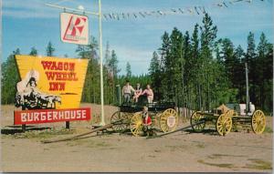 Wagon Wheel Inn Clinton BC Burgerhouse Royalite Unused Vintage Postcard D69