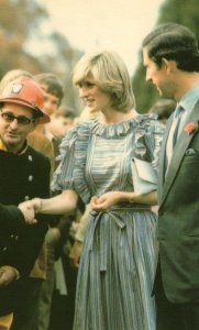 Charles & Diana at Cockatoo Australian Bush Fire Fighters Postcard