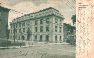 Vintage Postcard 1905 Public Library Building Landmark Jersey City New Jersey NJ