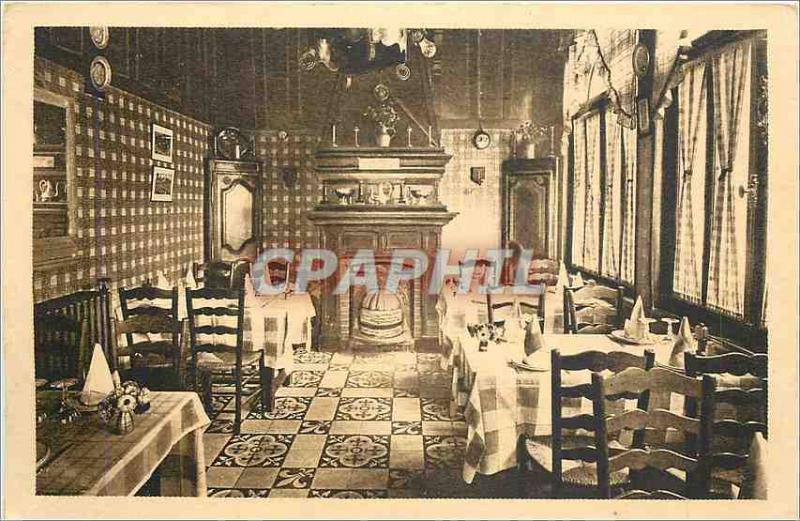 CPA Corneville sur Risle Eure Hostellerie des Cloches La Salle a manger normande