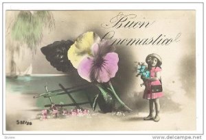 RP: Girl & Giant Pansy flower , 00-10s