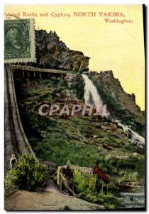 Postcard Old Painted Rocks and Cyphon North Yakima Washington