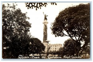 c1950's Columna Plaza Del Centenario Guayaquil Ecuador Unposted Postcard