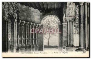 Old Postcard Sauveterre The forecourt of I church