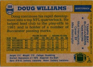 1982 Topps Football Card Lee Doug Williams Tampa Bay Buccaneers sk8714