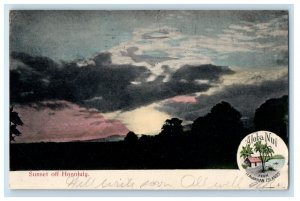 1909 View Of Sunset Honolulu Hawaii HI, Aloha Nui Posted Antique Postcard