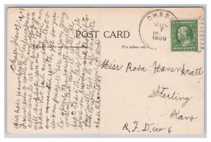 Lyons Kansas Central Kansas Milling Co. Postcard c1909 Postmark