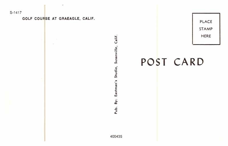 Postcard GOLF COURSE SCENE Graeagle California CA AR3942