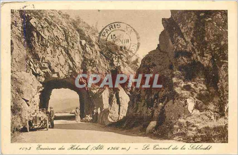 Old Postcard Surroundings Hohneck Tunnel Schlucht Automotive