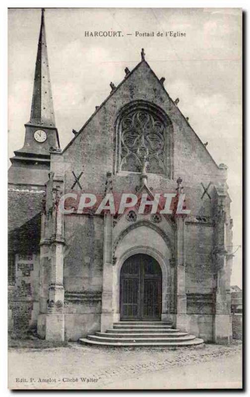 Harcourt - Portal & # 39Eglise - Old Postcard