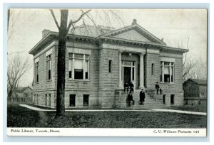 c1910 Public Library Tuscola Illinois IL Antique Unposted Postcard