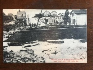 Lot of 24 Postcards Flood Aftermath, Erie, PA Unposted No Duplicates