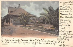 Corona California Santa Fe Station Vintage Postcard AA17619