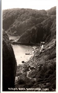 UK Redcate Beach Babbacombe Vintage RPPC C015