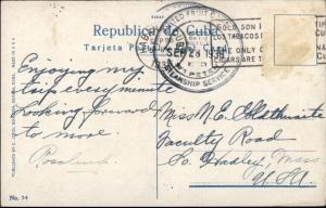 Havana Cuba Lighthouse United Fruit Co Steamship Service Cover Cancel 1936