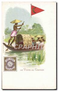 VINTAGE POSTCARD the post office in Deccan Malaysia