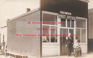 NE, Tamora, Nebraska, RPPC, Post Office, Postmaster? Woman in Wheelchair