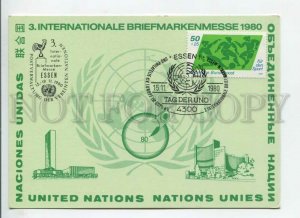449624 GERMANY 1980 UN philatelic exhibition in Essen special cancellation