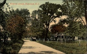 Rutherford New Jersey NJ Riverside Avenue Street Scene c1910 Postcard