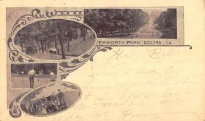 Colfax Iowa Epworth Park Multiview Antique Postcard K103474