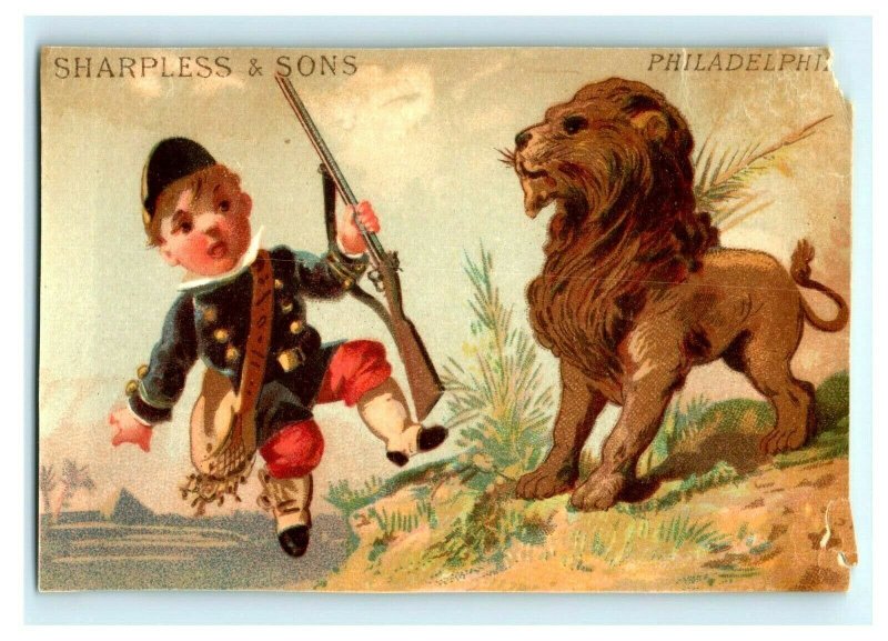 1880s Sharpless & Sons Dry Goods Anthropomorphic Monkey Elephant Lot Of 6 P212 